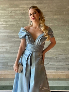 LOCAÇÃO vestido azul zibeline acqua azul princesa na internet