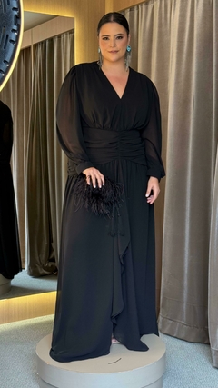 PRIMEIRA LOCAÇÃO preto manga longa plus - Brilliê
