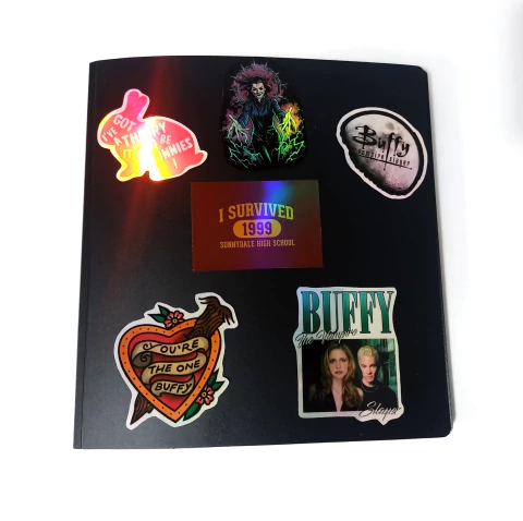 Carpeta Escolar numero 3 con stickers holográficos - Buffy