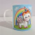 Taza Unicornio - Fondo celeste