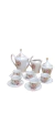 Jogo de Café antigo porcelana Pozzani - Galeria Franceschini Art & Decor