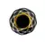 Vaso Cerâmica Preto Com Detalhes Dourado Losango - comprar online