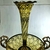 Centro de mesa cristal âmbar e fumê,base e alça em bronze - Galeria Franceschini Art & Decor