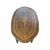 Mesa de Centro Oval em Madeira com Marchetaria Floral e Detalhes em Bronze na internet