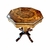 Mesa Auxiliar Clássica em Madeira com Marchetaria Elegante - Galeria Franceschini Art & Decor