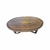 Mesa de Centro Oval em Madeira com Marchetaria Floral e Detalhes em Bronze - Galeria Franceschini Art & Decor
