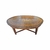 Mesa de Centro Oval em Madeira com Marchetaria Floral e Detalhes em Bronze - loja online