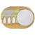 Kit 05 Peças Utensílios E Tabua Oval Para Queijo