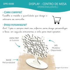 10 Display Personalizado Centro de Mesa MDF Branco - Biologia - comprar online