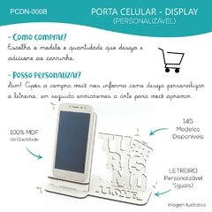 Porta Celular Personalizado Mdf Branco Display Contabilidade - comprar online