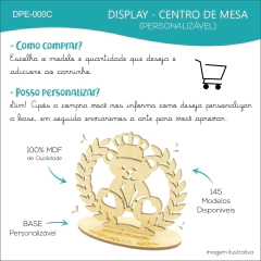 10 Display Personalizado Centro de Mesa MDF - Letras na internet