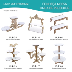 10 Display Personalizado Centro de Mesa MDF Branco - Nutrição - loja online