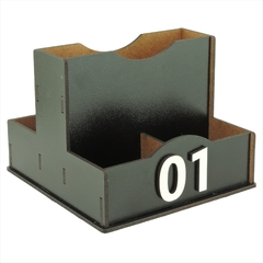 Porta Sachê Temperos Guardanapos Organizador de Mesa Lanchonete Preto - Maxdecor Decorações