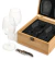 Set de vino XT HL7631 en caja de bambú con 2 copas y un destapador de 2 tiempos - tienda online