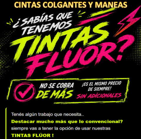 Cintas colgantes flúor