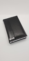Agenda combinada símil cuero negro - avestruz