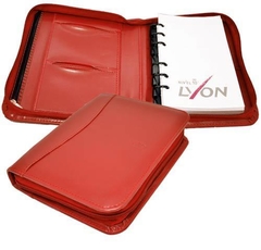 Agenda línea plus cuero rojo