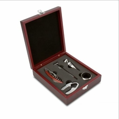 Set de vino en caja de madera