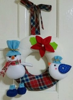 Enfeite de Porta Boneco de Neve