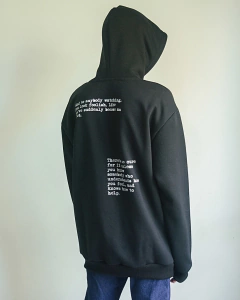 Buzo Pain Negro - Bondi Poncho