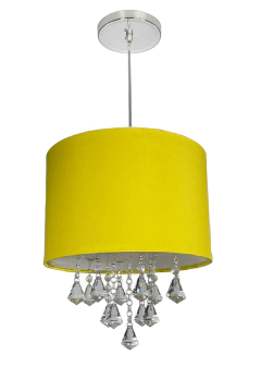 Lustre Pendente DENISE Cristal Acrílico Cúpula 30 - Várias Cores - comprar online