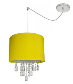 Lustre Pendente AMANDA Cristal Acrílico Desviador - Várias Cores - comprar online