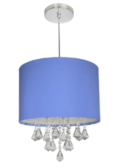 Lustre Pendente DENISE Cristal Acrílico Cúpula 30 - Várias Cores - loja online