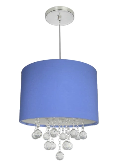 Lustre Pendente LORENA Cristal Acrílico Cúpula 30 - Várias Cores - loja online