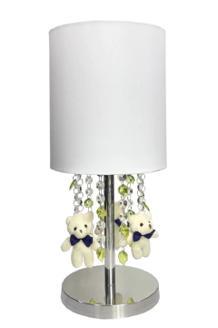 Abajur Luminária URSO Cristal Legítimo Menino - Várias Cores na internet