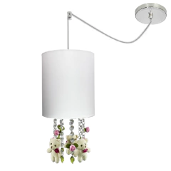 Lustre Pendente URSO Cristal Legítimo Deslocador - Várias Cores - comprar online