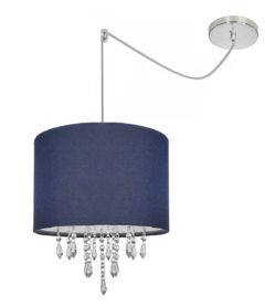 Lustre Pendente PAMELA Cristal Acrílico Deslocador - Várias Cores - loja online