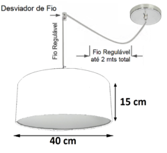 Lustre Pendente DON 40 Ø Com Desviador - Várias Cores - comprar online