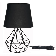 Abajur HAT Aramado Diamante Preto Retro - Várias Cores - loja online
