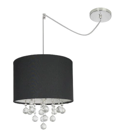 Imagem do Lustre Pendente LORENA Cristal Acrílico Deslocador - Várias Cores