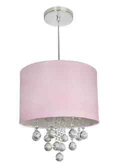 Lustre Pendente LORENA Cristal Acrílico Cúpula 30 - Várias Cores - MY LOFT