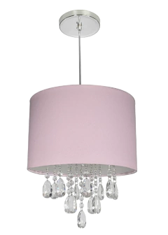 Lustre Pendente AMANDA Cristal Acrílico Cúpula 30 - Várias Cores - comprar online