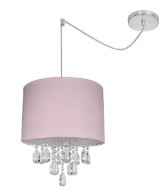 Lustre Pendente AMANDA Cristal Acrílico Desviador - Várias Cores