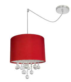 Lustre Pendente LORENA Cristal Acrílico Deslocador - Várias Cores - comprar online