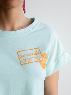 Remera "Tinta" verde menta - comprar online