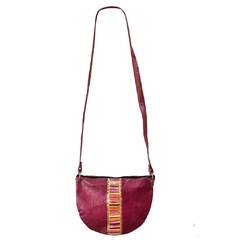 Cartera media Luna rayitas bordo - comprar online