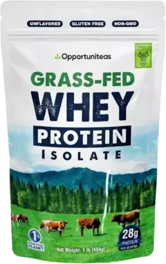 Grass fed Whey Protein Isolate (1lbs) Unflavored - Opportuniteas