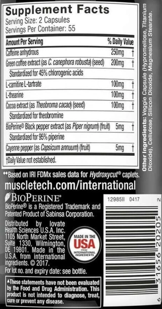 Hydroxycut Hardcore Elite c/ Bio (110 cap) - Muscletech - comprar online