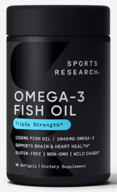 Omega 3 Fish Oil Triple Strenght - 90 Softgels - Sports Research
