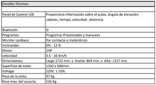 Cinta de Correr T5100 (Dolar Oficial Banco Rio + IVA) - Shua