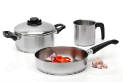 Gamuza Set Platino Basic Acero Inoxidable 4 piezas