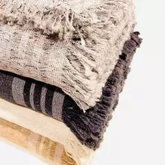 Cubrecama Manta Tejida Country GRIS 1y 1/2 Plaza - tienda online