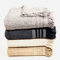 Cubrecama Manta Tejida Country GRIS 1y 1/2 Plaza - VHome