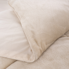 Acolchado Soft Flanel Reversible Natural Twin + Fundón - VHome