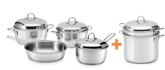 Combo Gamuza - Set Futture Universal + Olla Practipasta con Tapa acero inoxidable