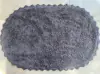 Alfombra de baño oval con puntilla 50 x 80 GRIS